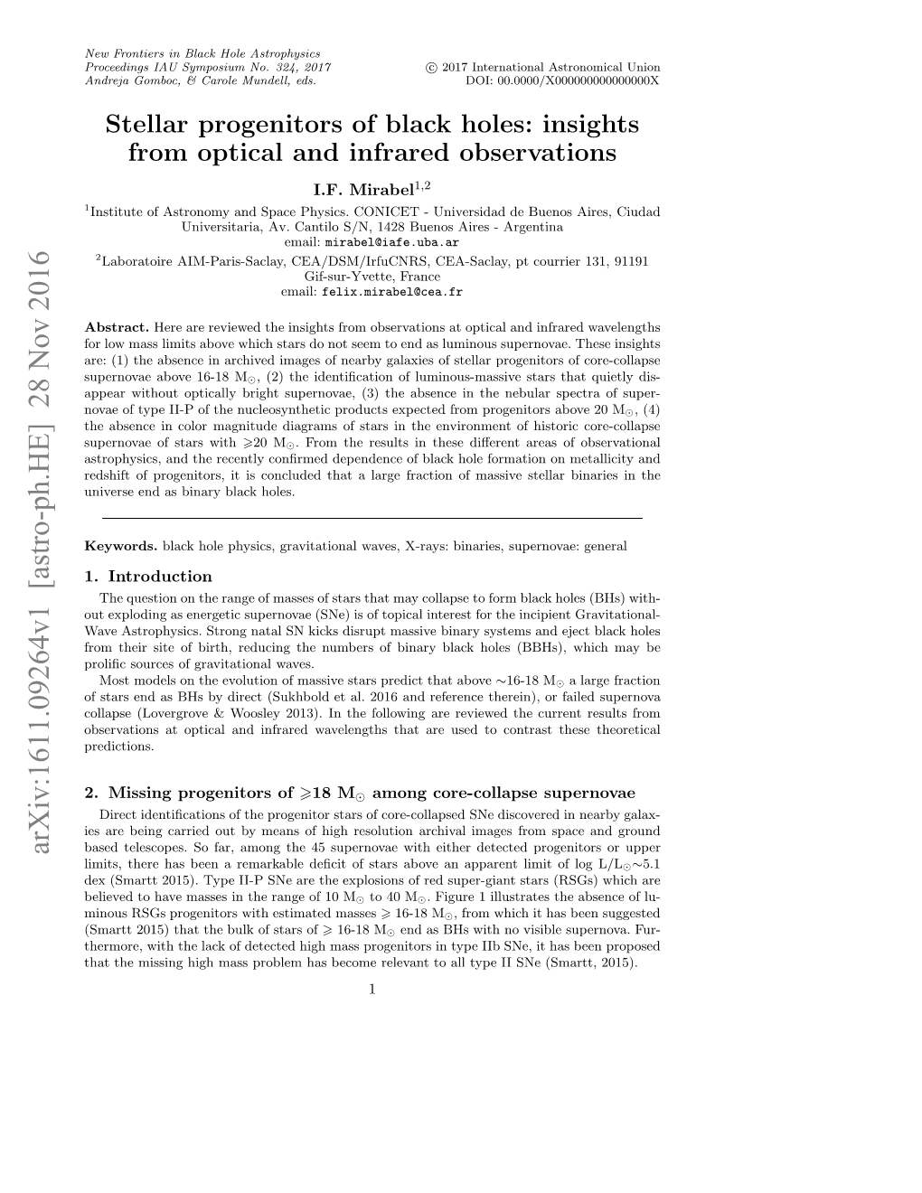 Stellar Progenitors of Black Holes: Insights from Optical and Infrared