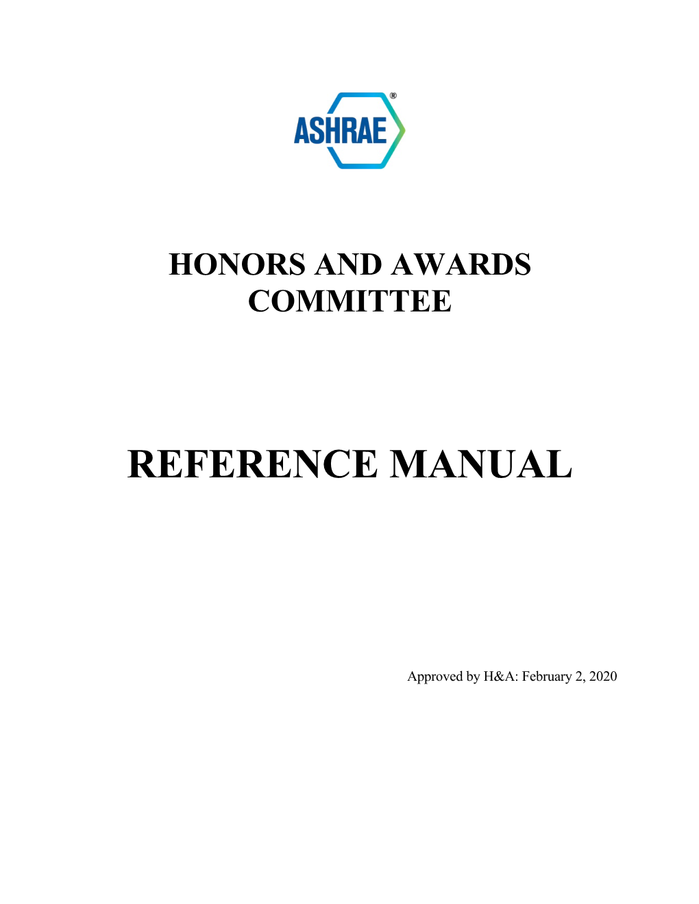 Honors and Awards Reference Manual