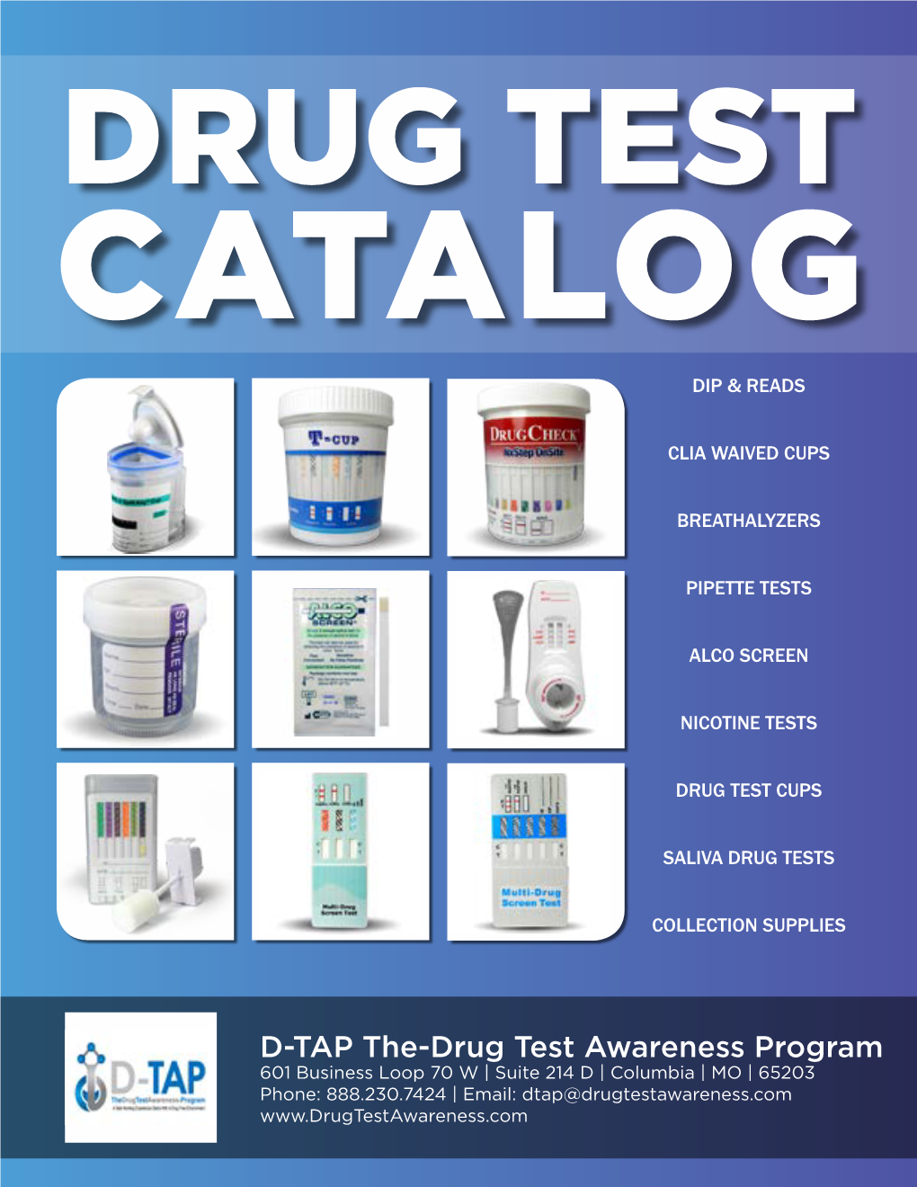 Drugcheck Cups +Alcohol Drug Test Catalog Dip & Reads