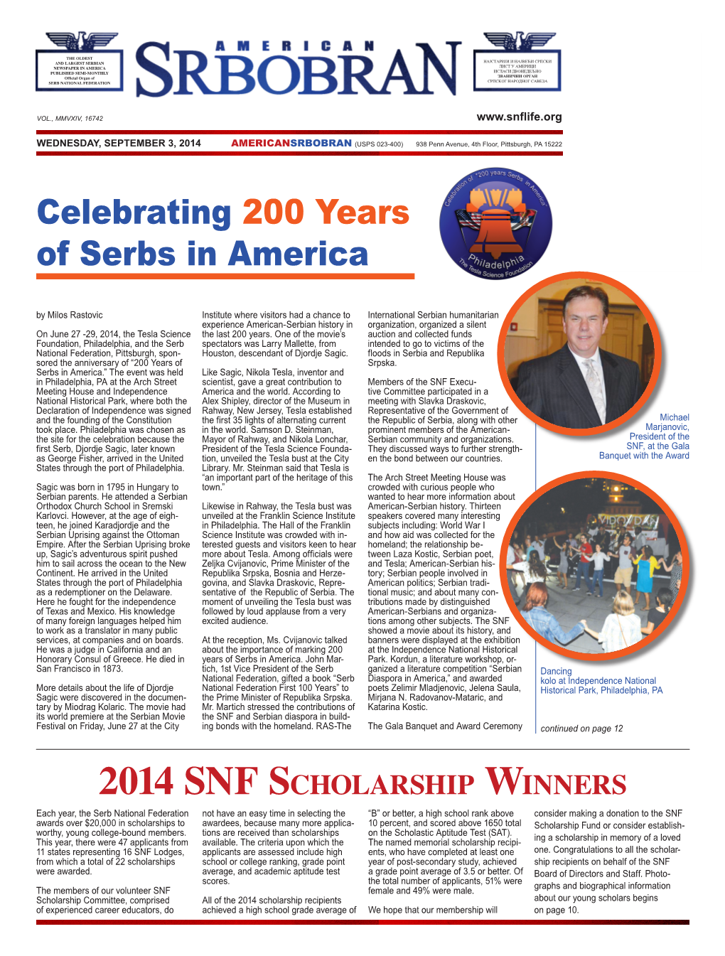 Celebrating 200 Years of Serbs in America