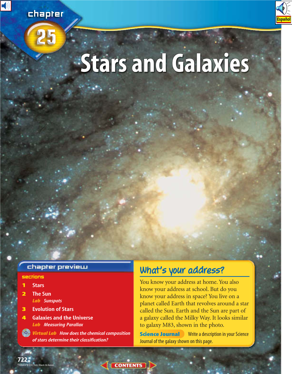 CHAPTER 25 Stars and Galaxies 524-S1-Mss05ges 8/20/04 1:17 PM Page 725