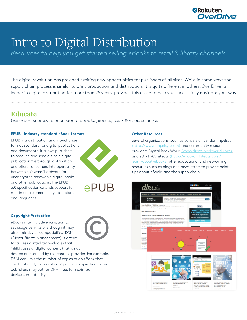 Intro to Digital Distribution Resources to Help You Get Started Selling Ebooks to Retail & Library Channels