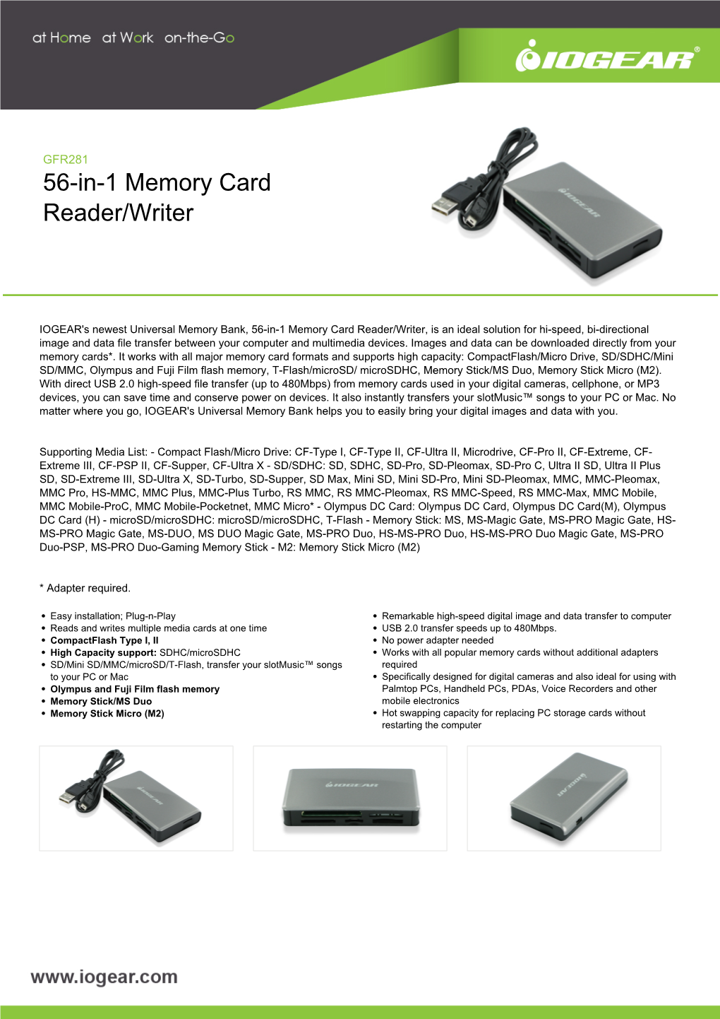56-In-1 Memory Card Reader/Writer