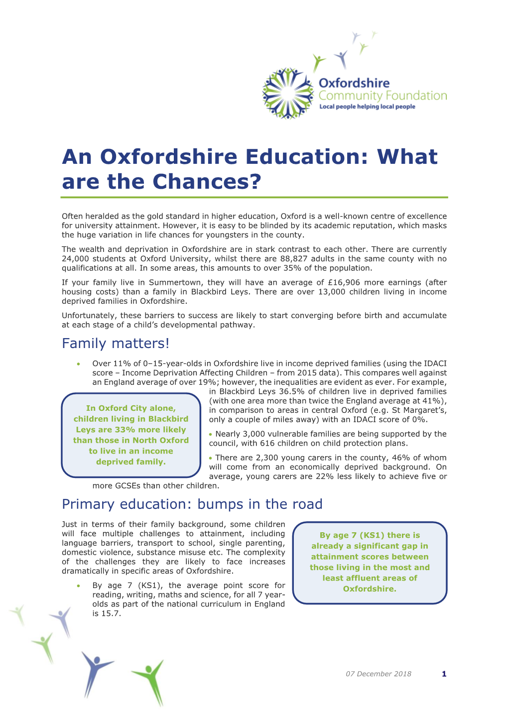 An Oxfordshire Education: What Are the Chances?