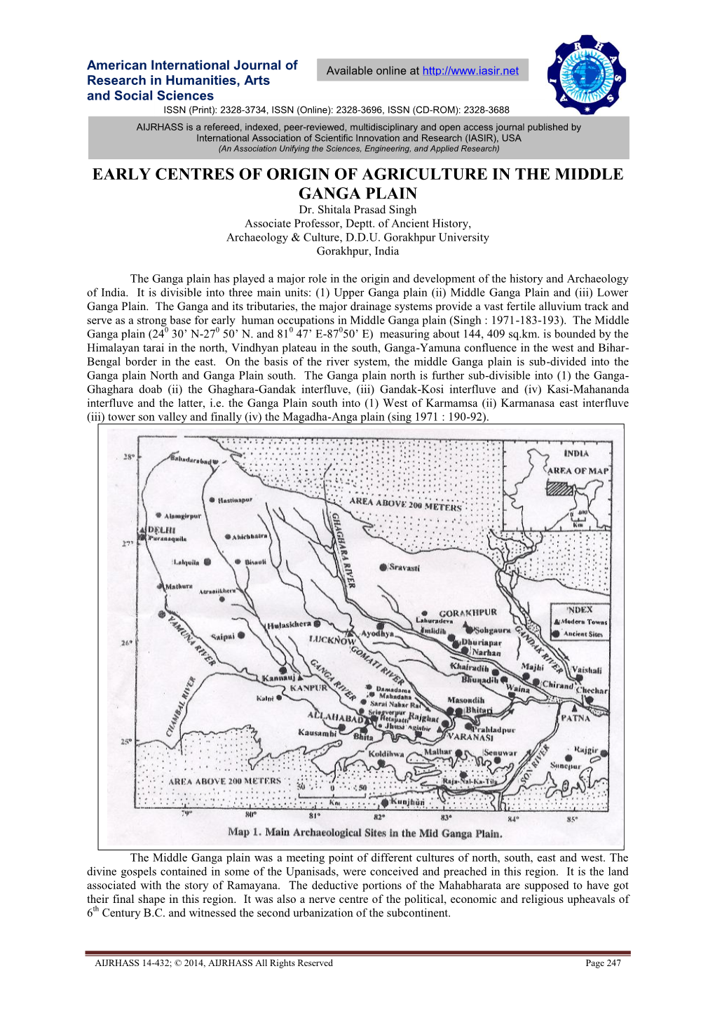 Early Centres of Agriculture in the Middle