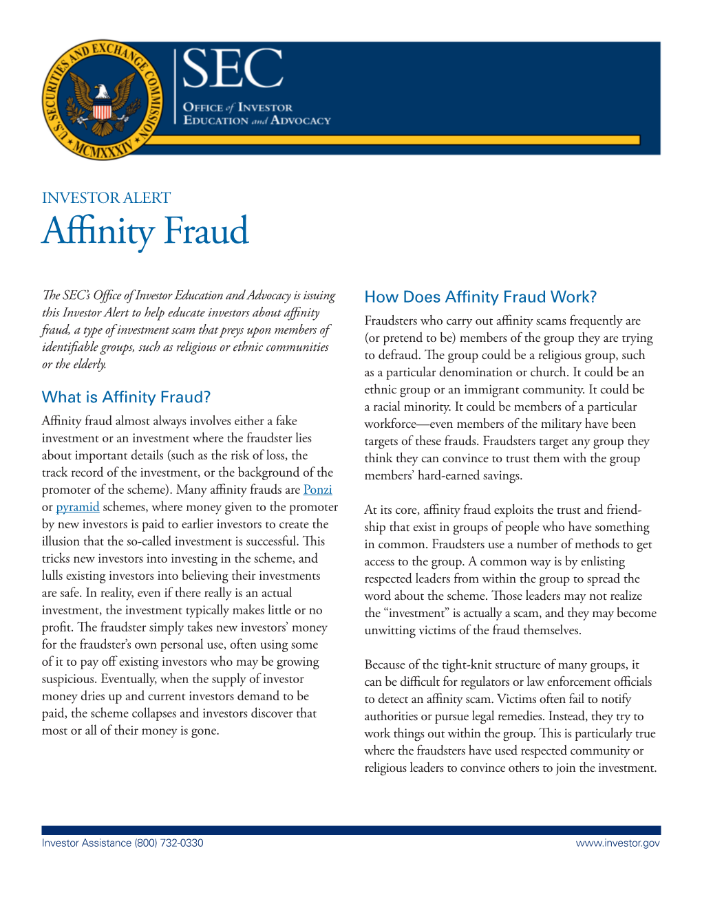 Affinity Fraud