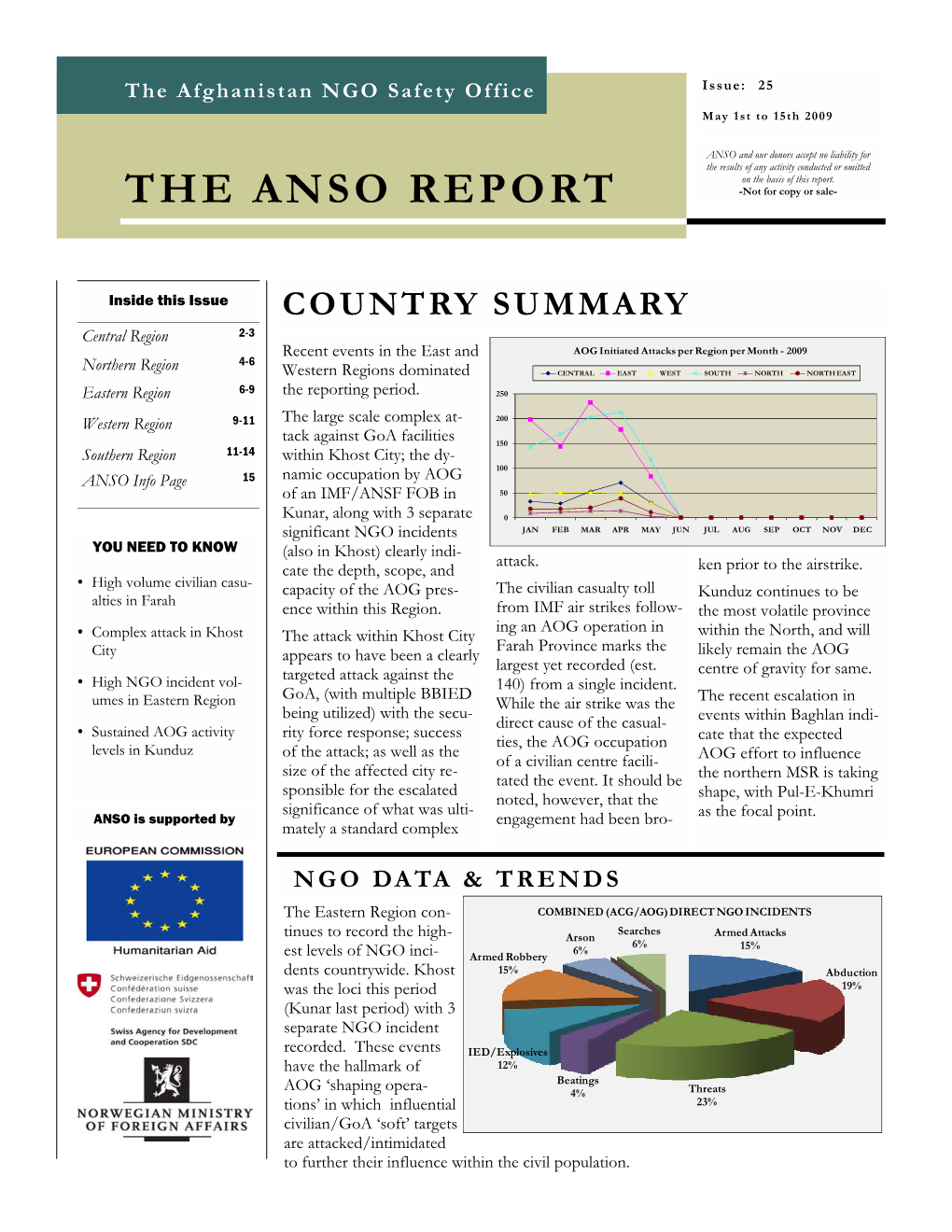 THE ANSO REPORT -Not for Copy Or Sale
