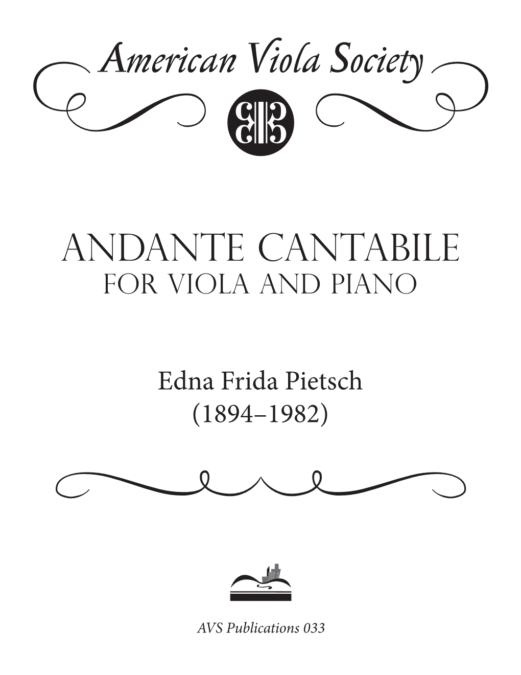 Andante Cantabile for Viola and Piano