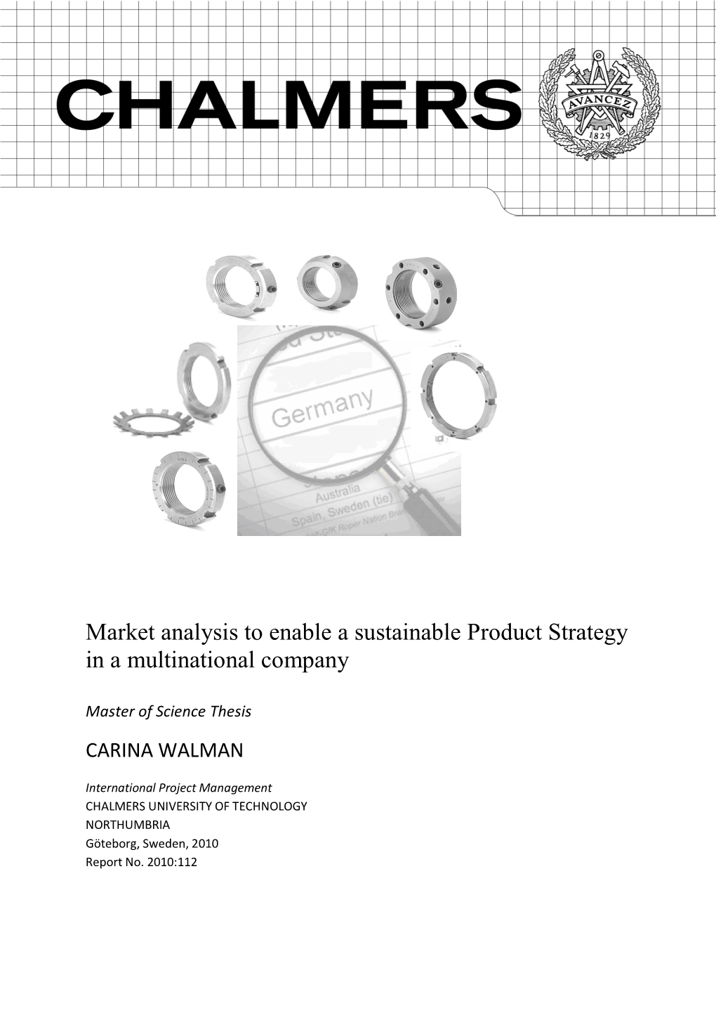 Market Analysis to Enable a Sustainable Product Strategy in a Multinational Company