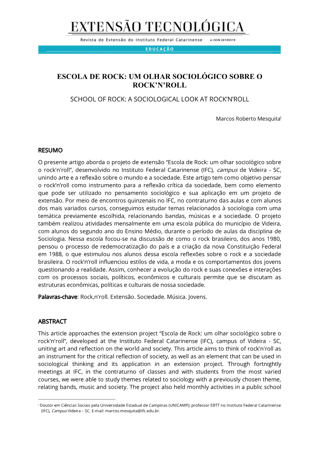 Um Olhar Sociológico Sobre O Rock'n'roll