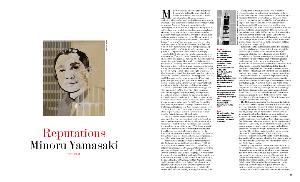 Reputations Minoru Yamasaki