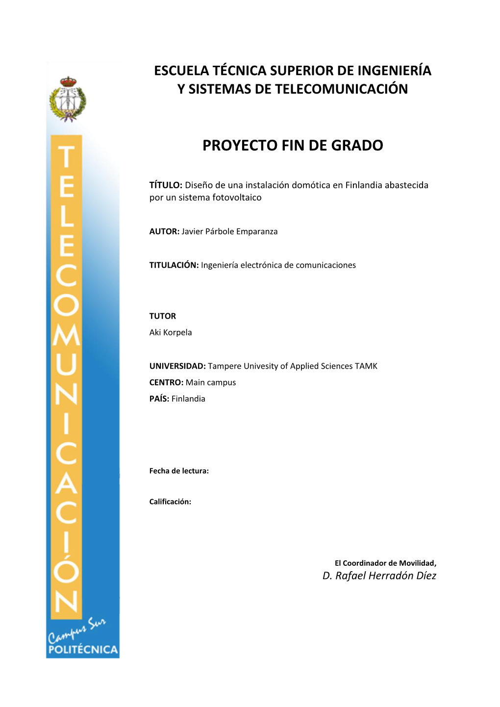 Proyecto Fin De Grado