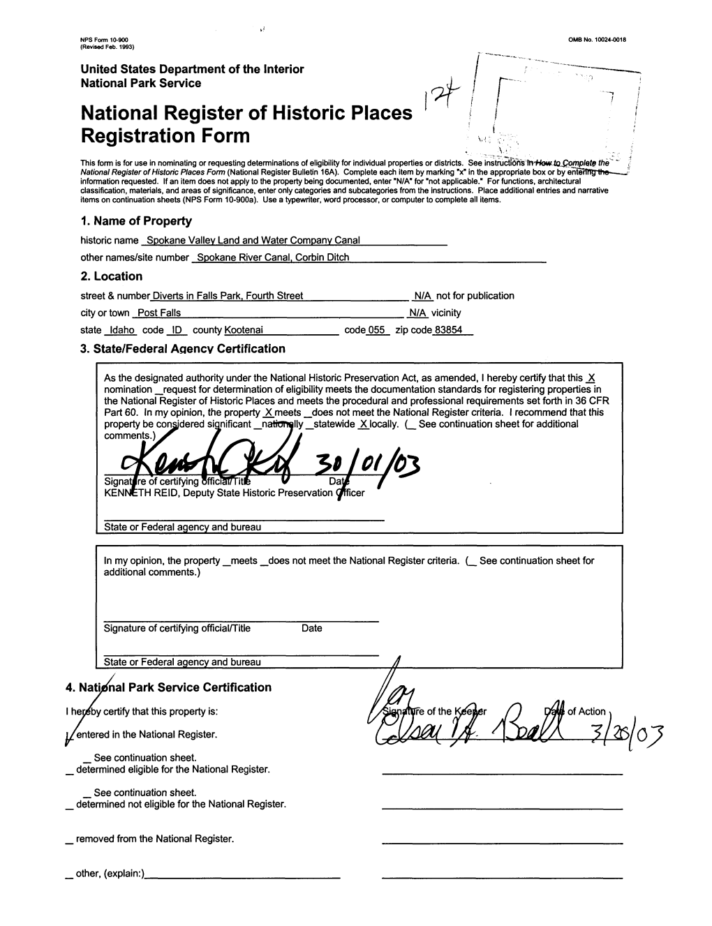 National Register of Historic Places Registration Form ! «