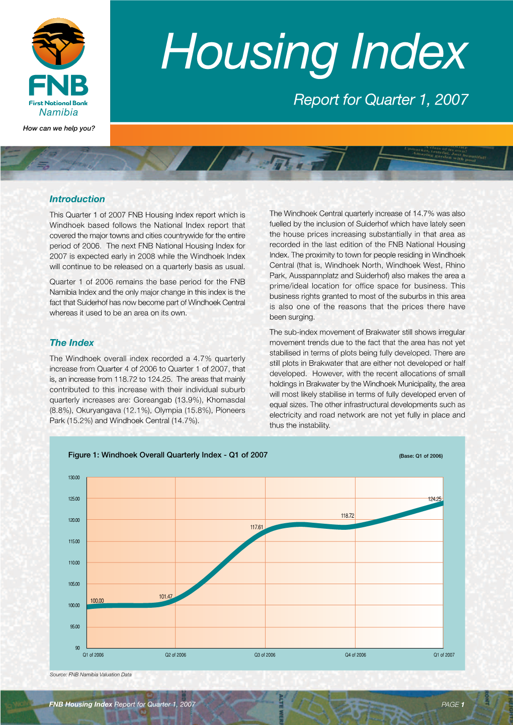 Housing Index Report for Quarter 1, 2007