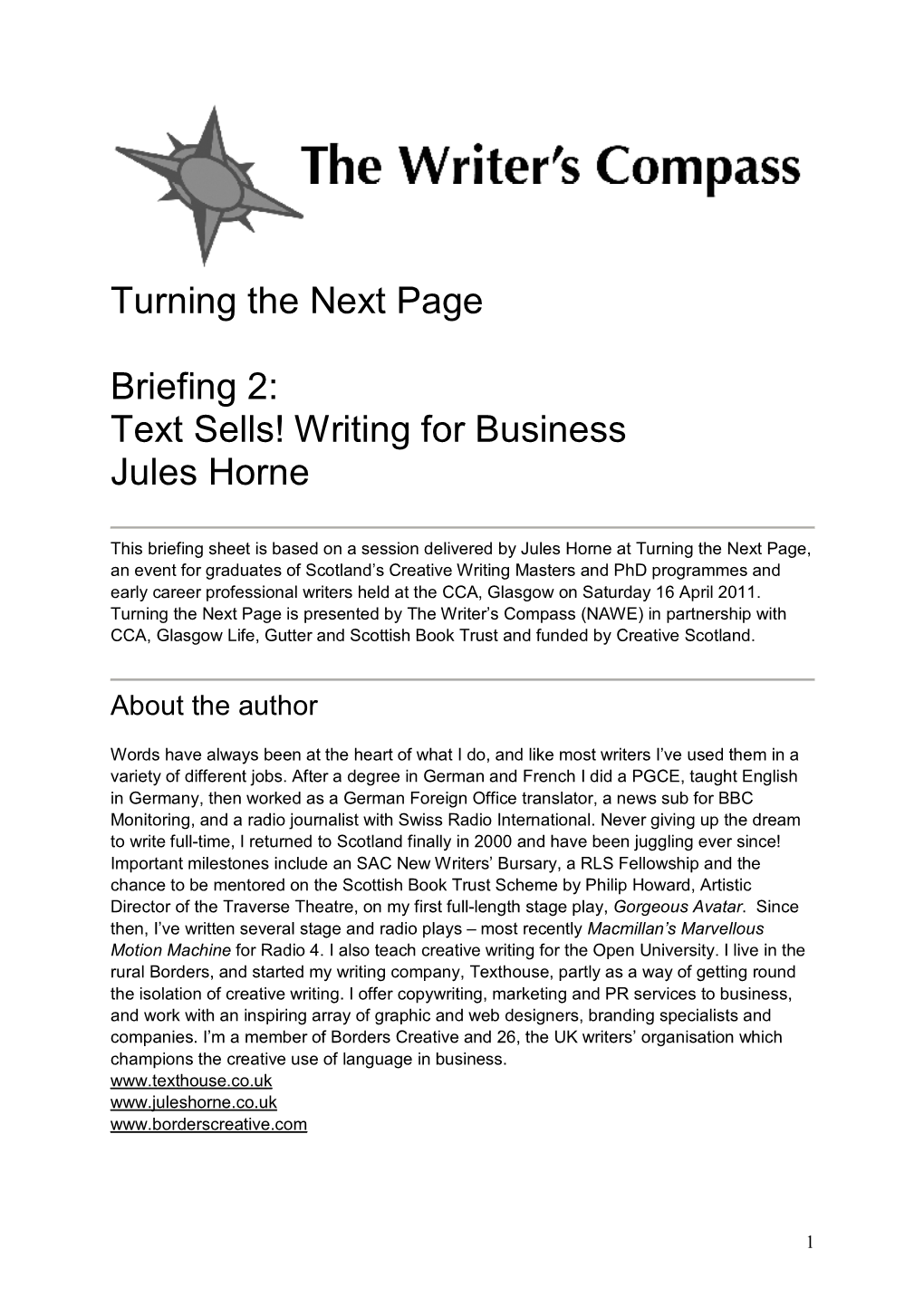Text Sells! Writing for Business Jules Horne