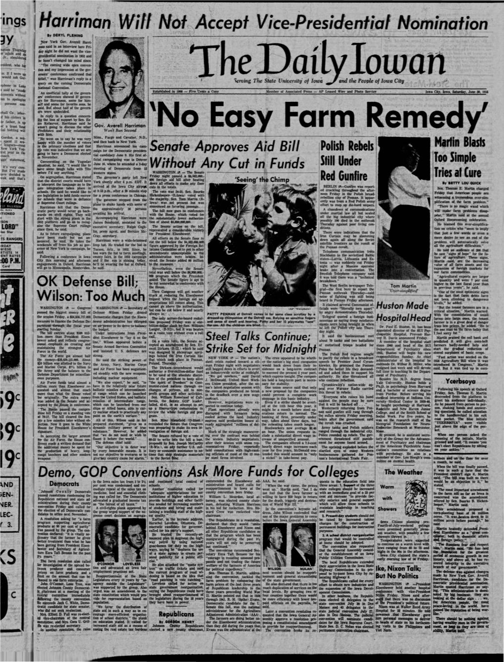 Daily Iowan (Iowa City, Iowa), 1956-06-30