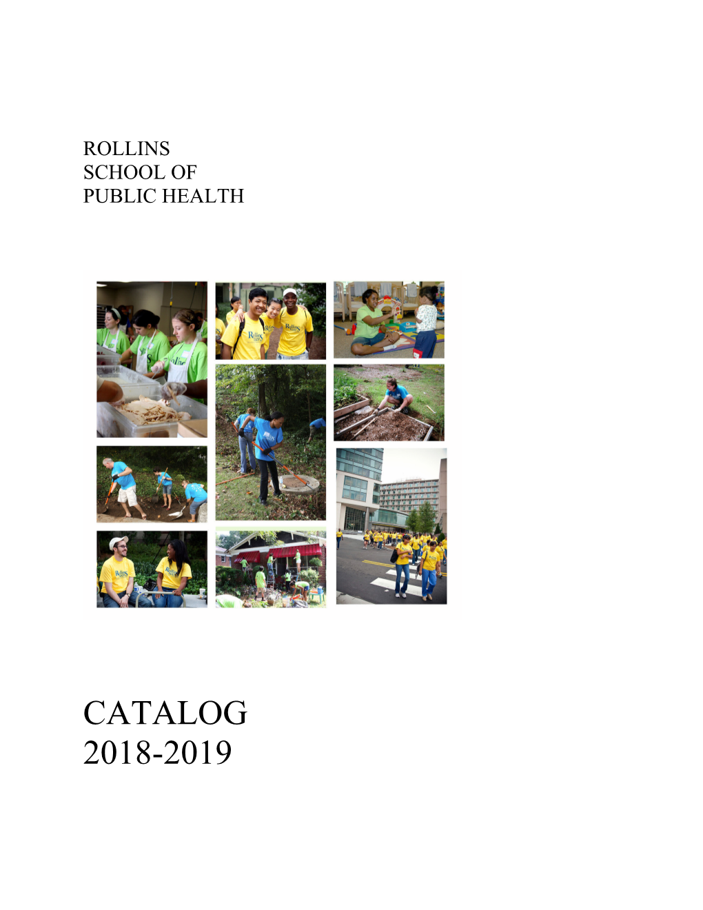 2018-2019 RSPH Catalog