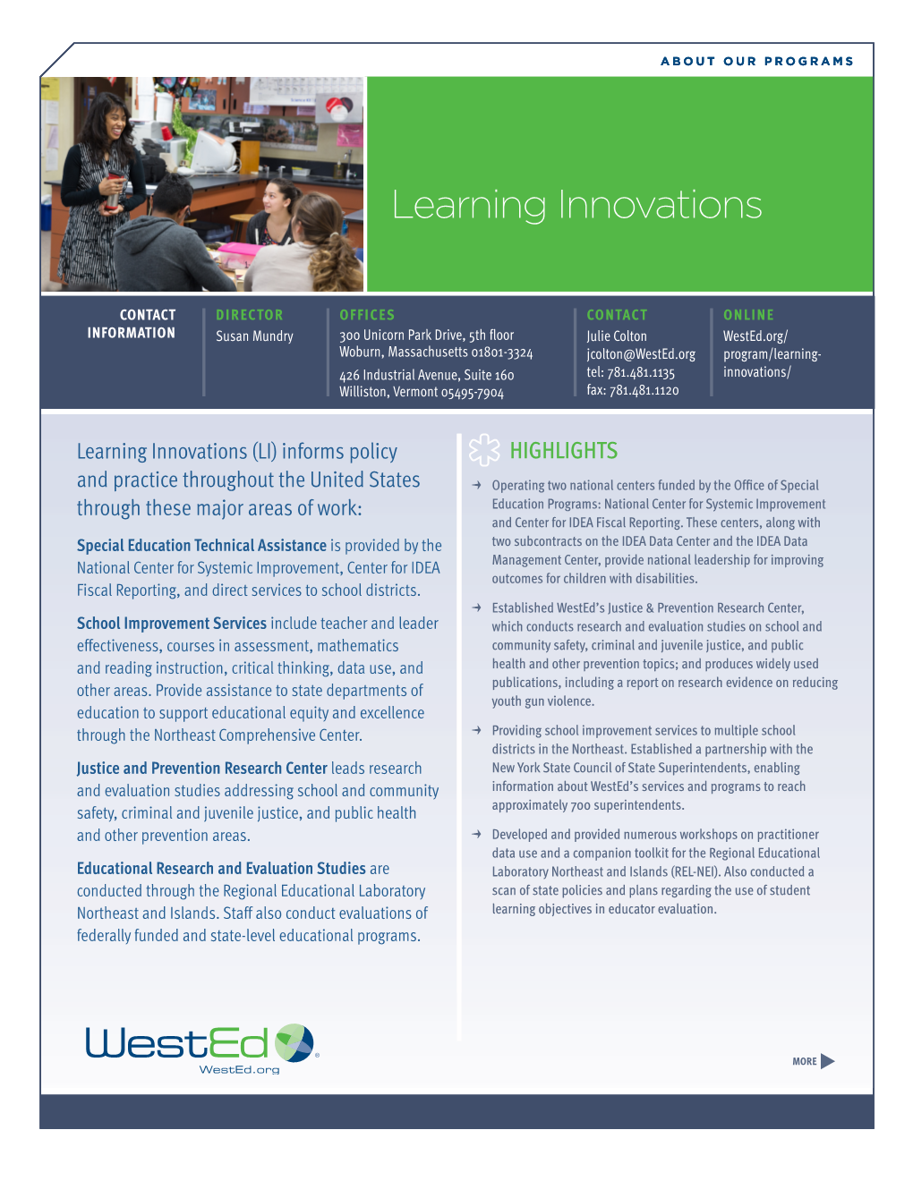 Learning Innovations