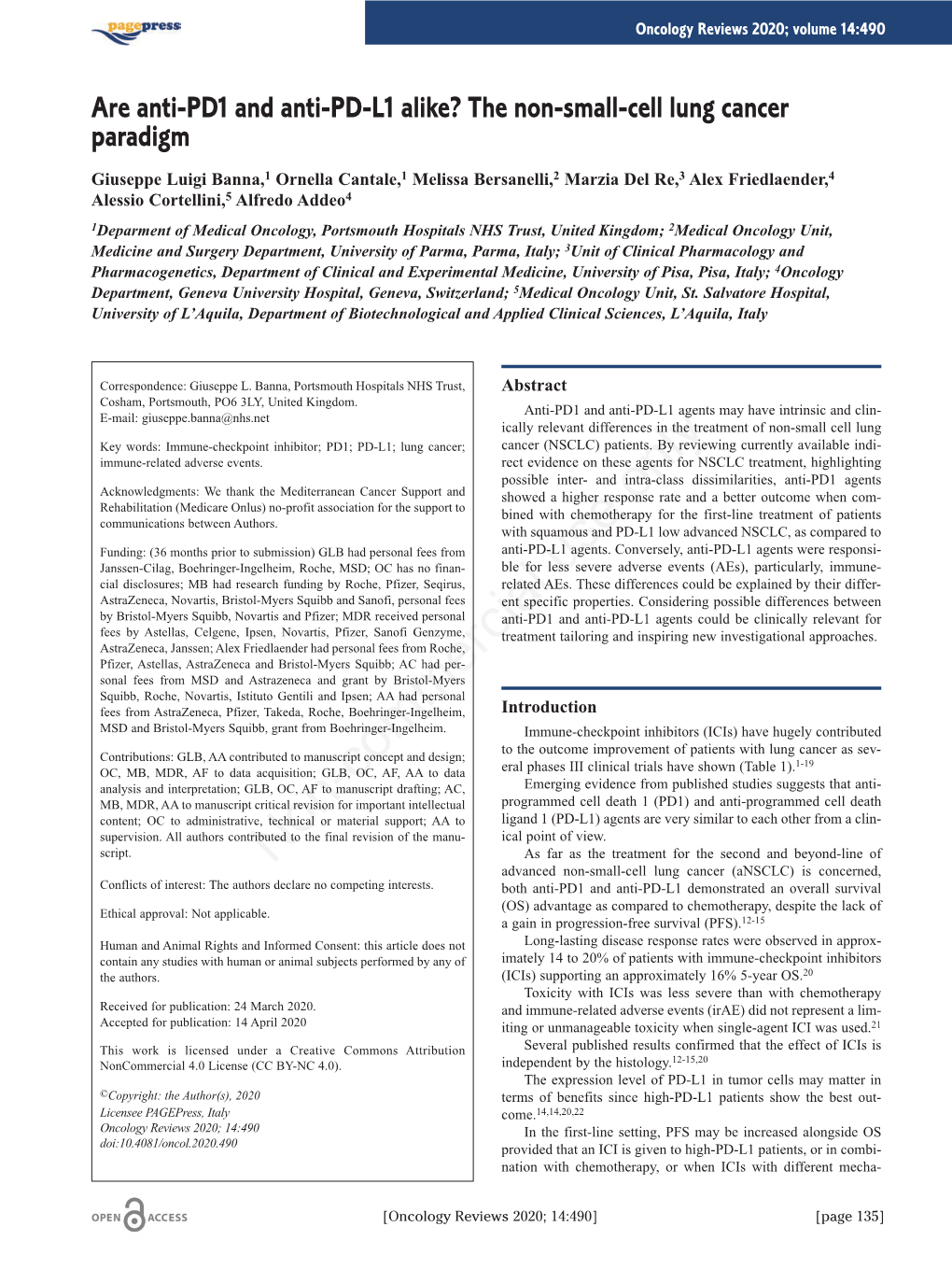 The Non-Small-Cell Lung Cancer Paradigm