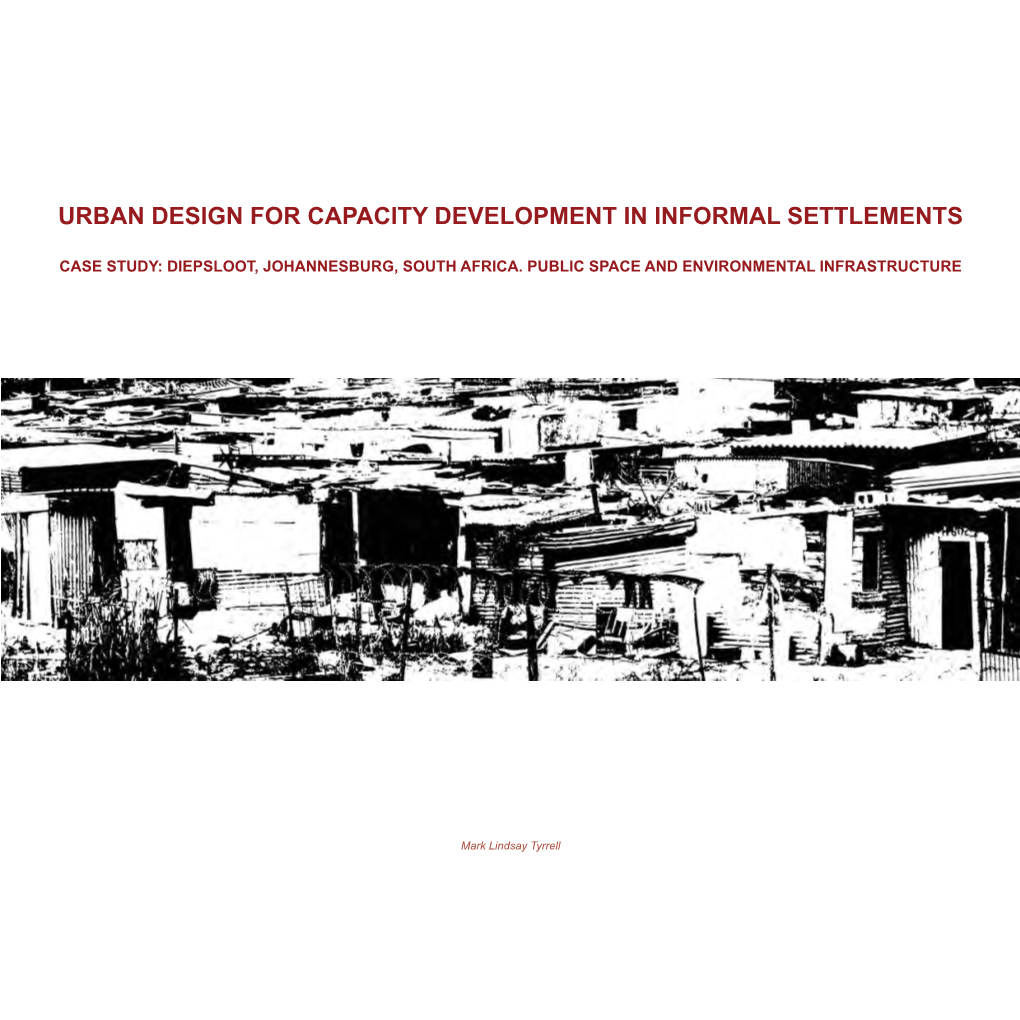 Urban Design for Capacity Development in Informal Settlements