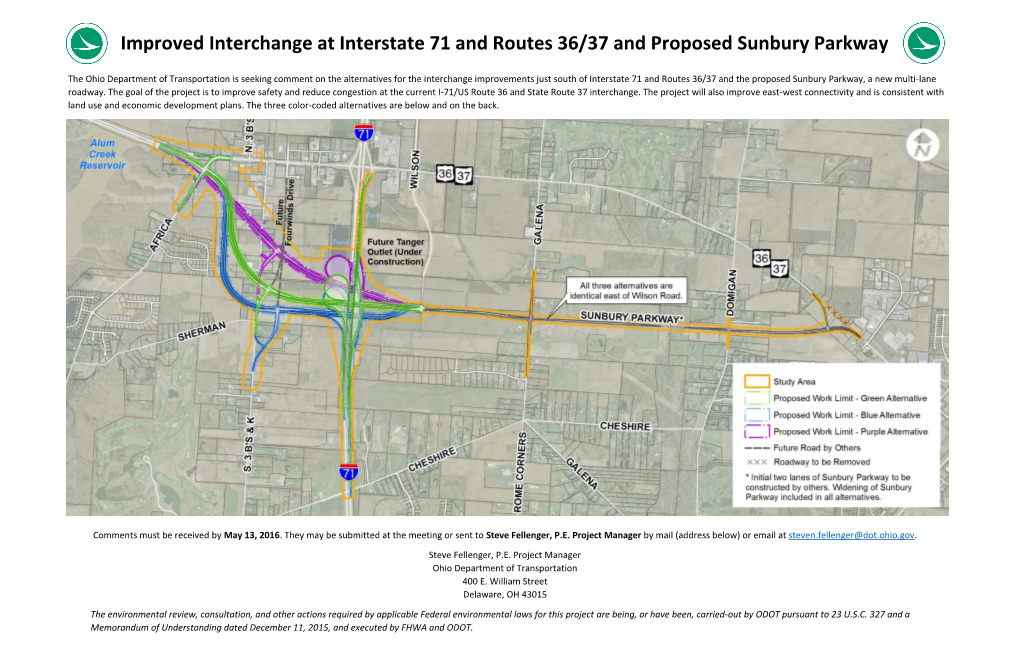Improved Interchange at Interstate 71 and Routes 36/37 and Proposed Sunbury Parkway
