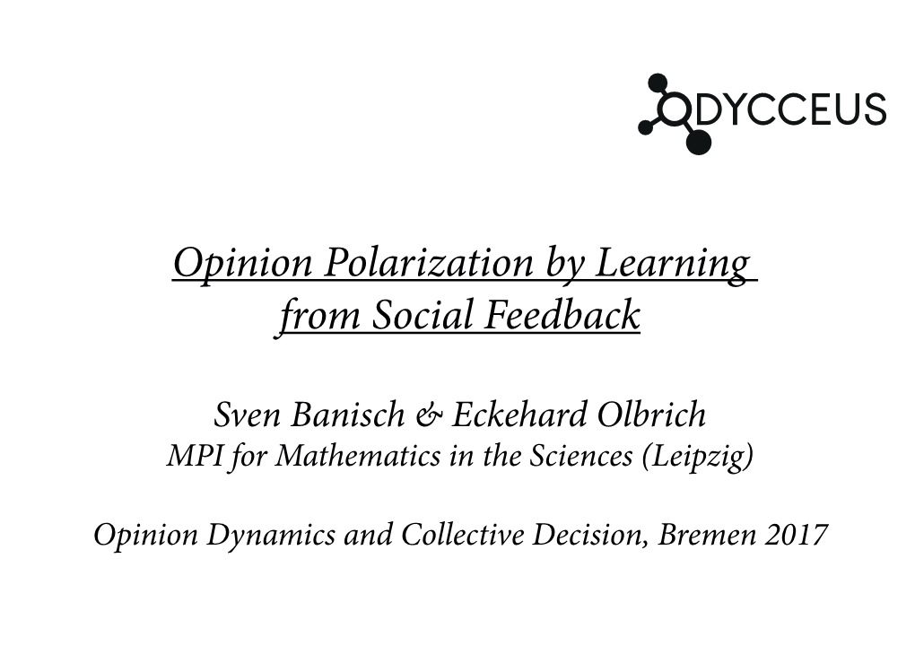 Opinion Polarization by Learning from Social Feedback