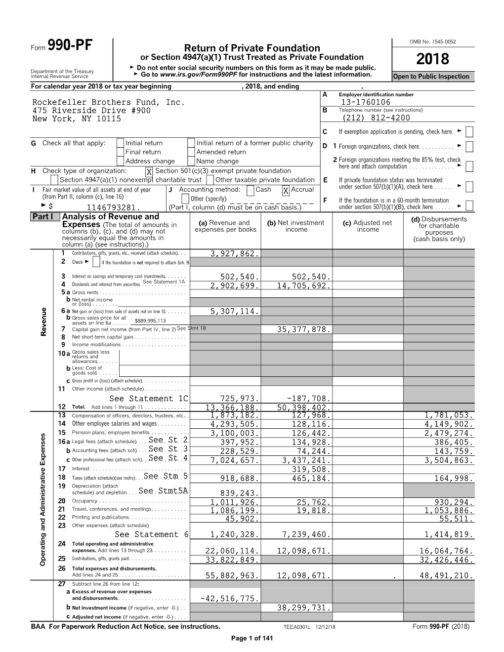 Form 990-PF 2018