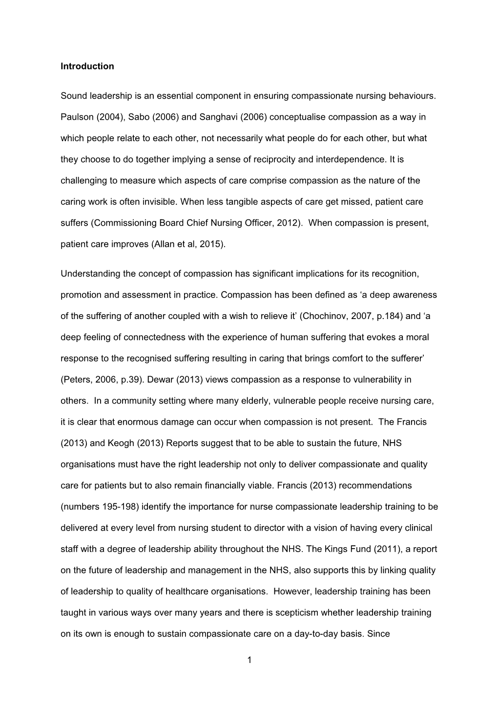 A Qualitative Study to Explore Participant S Views on the Best Way to Educate on Compassionate