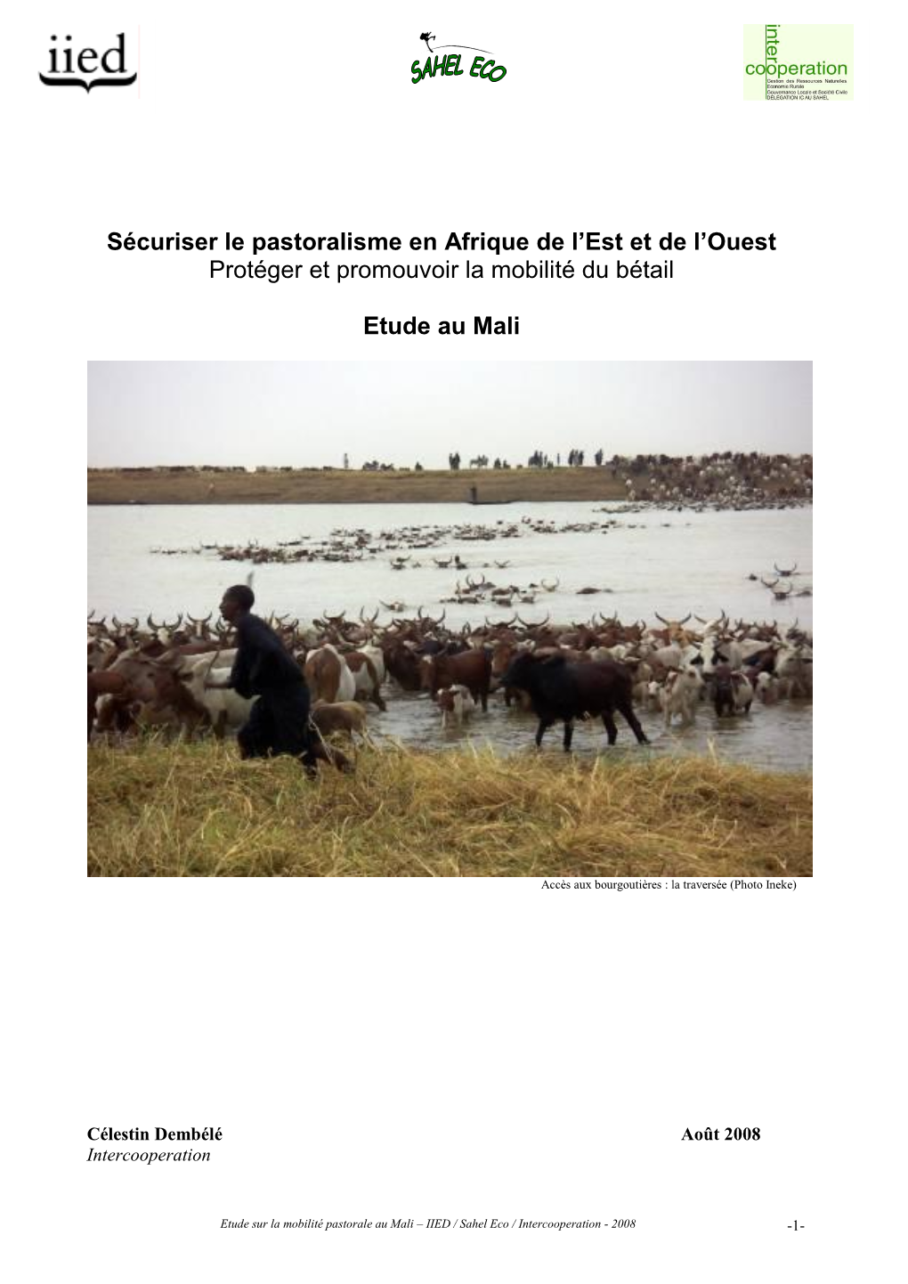 Sécuriser Le Pastoralisme En Afrique De L'est Et De L'ouest : Protéger Et