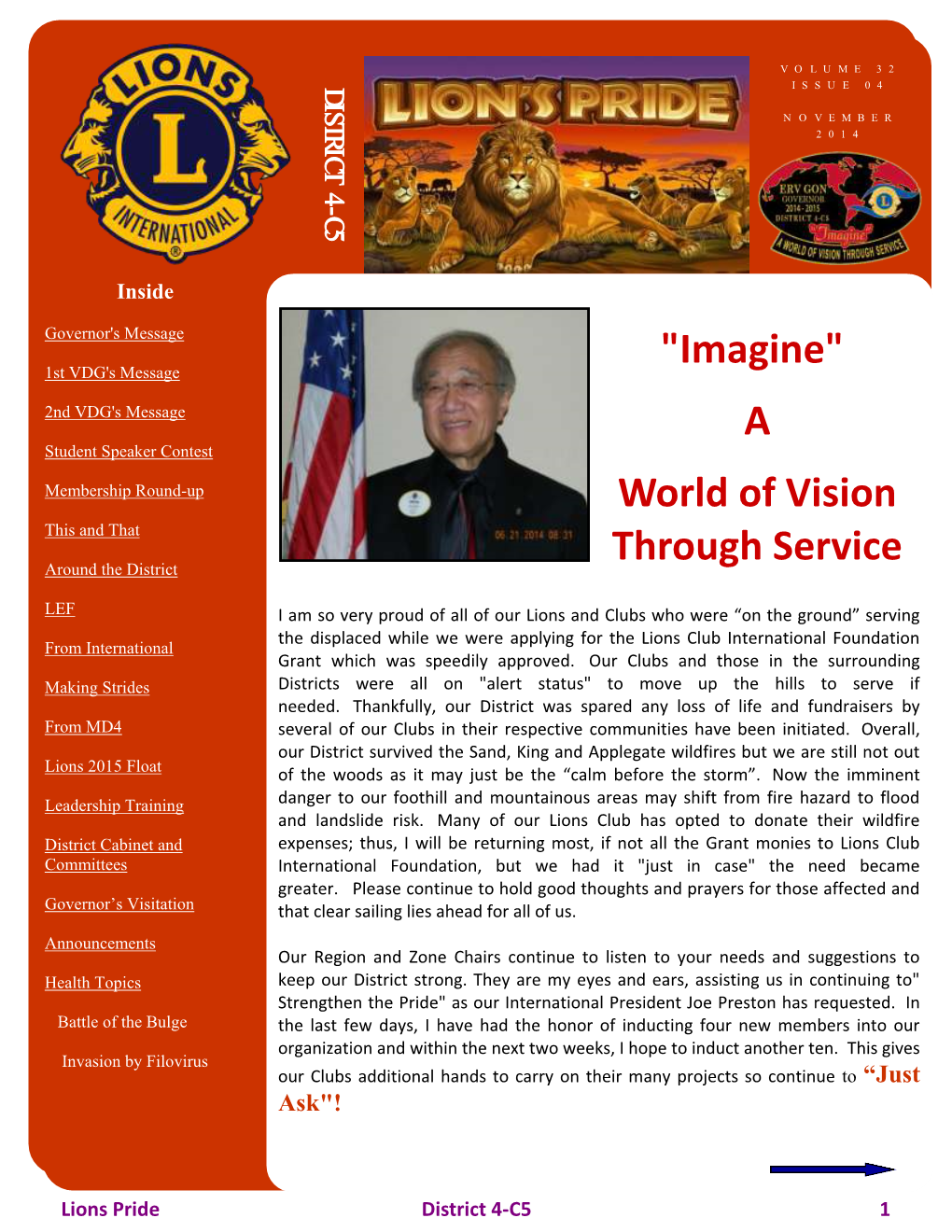 "Imagine" a World of Vision Through Service