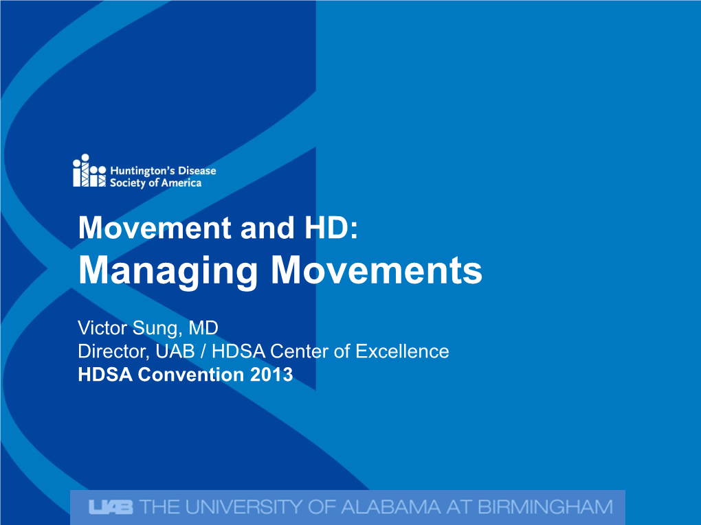 Managing Movements