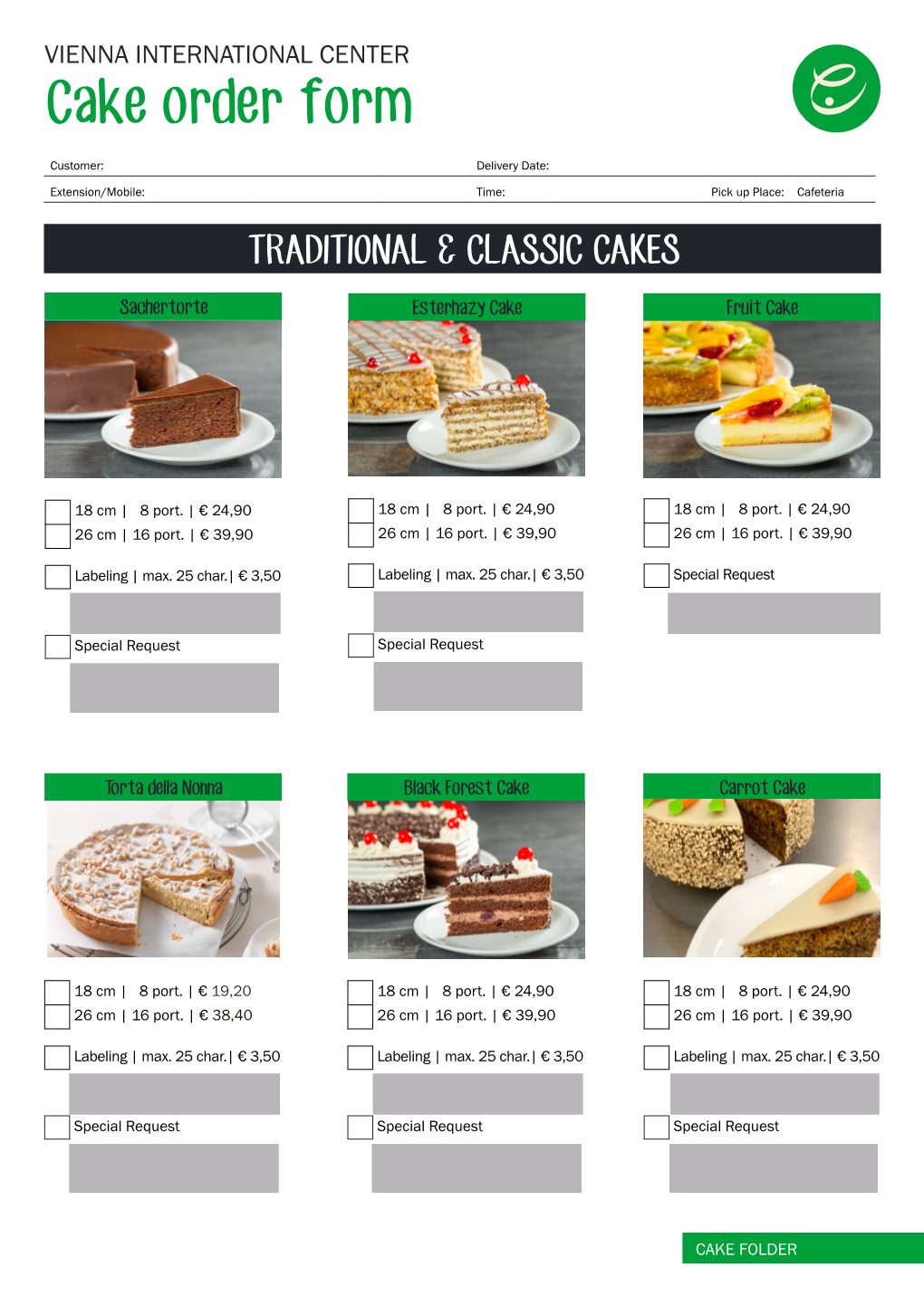 Cake Order Form