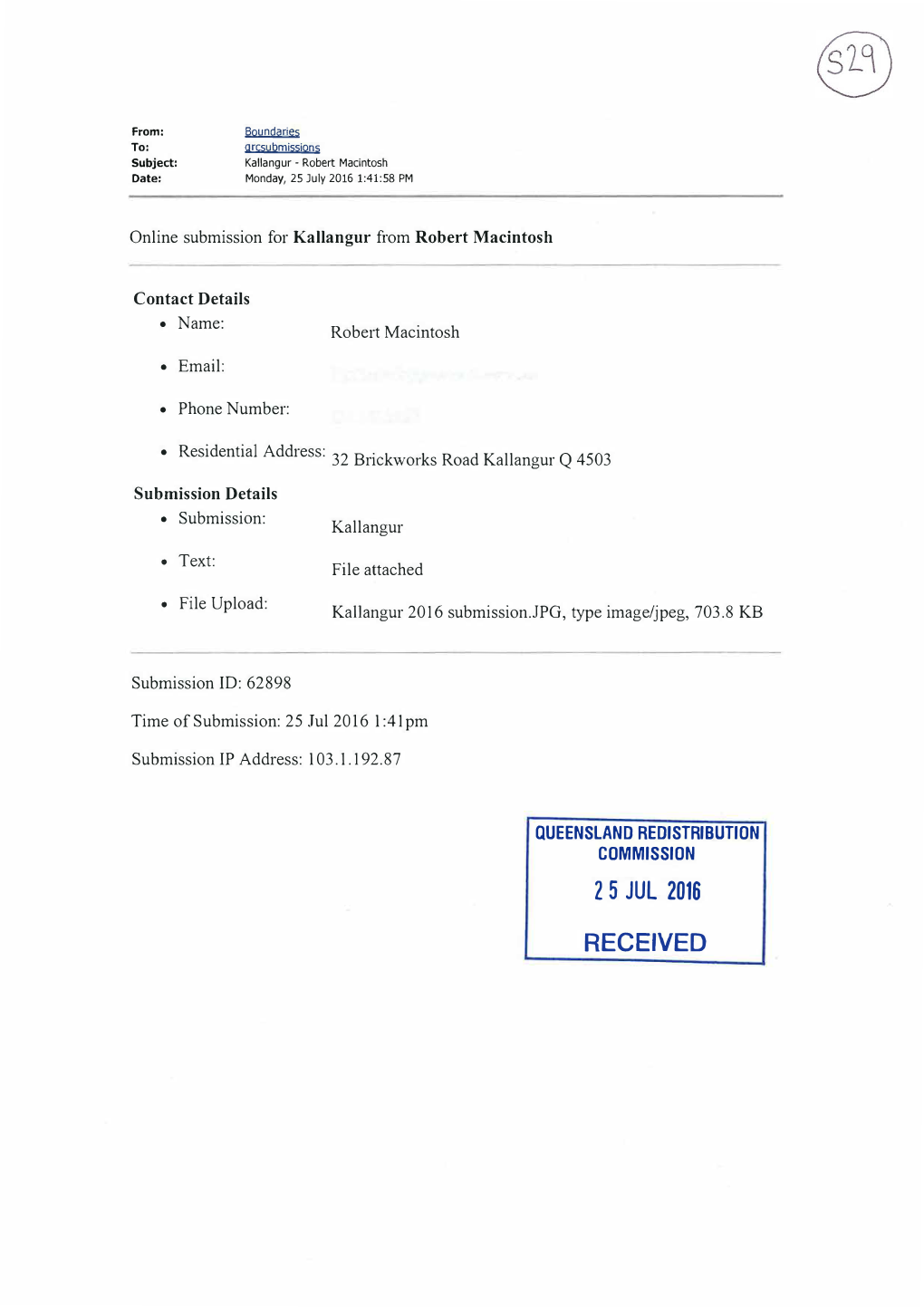 Suggestions to Meet Statutory Criteria If the QRC Requires Any Further Information, Please Do Not Hesitate to Contact Me