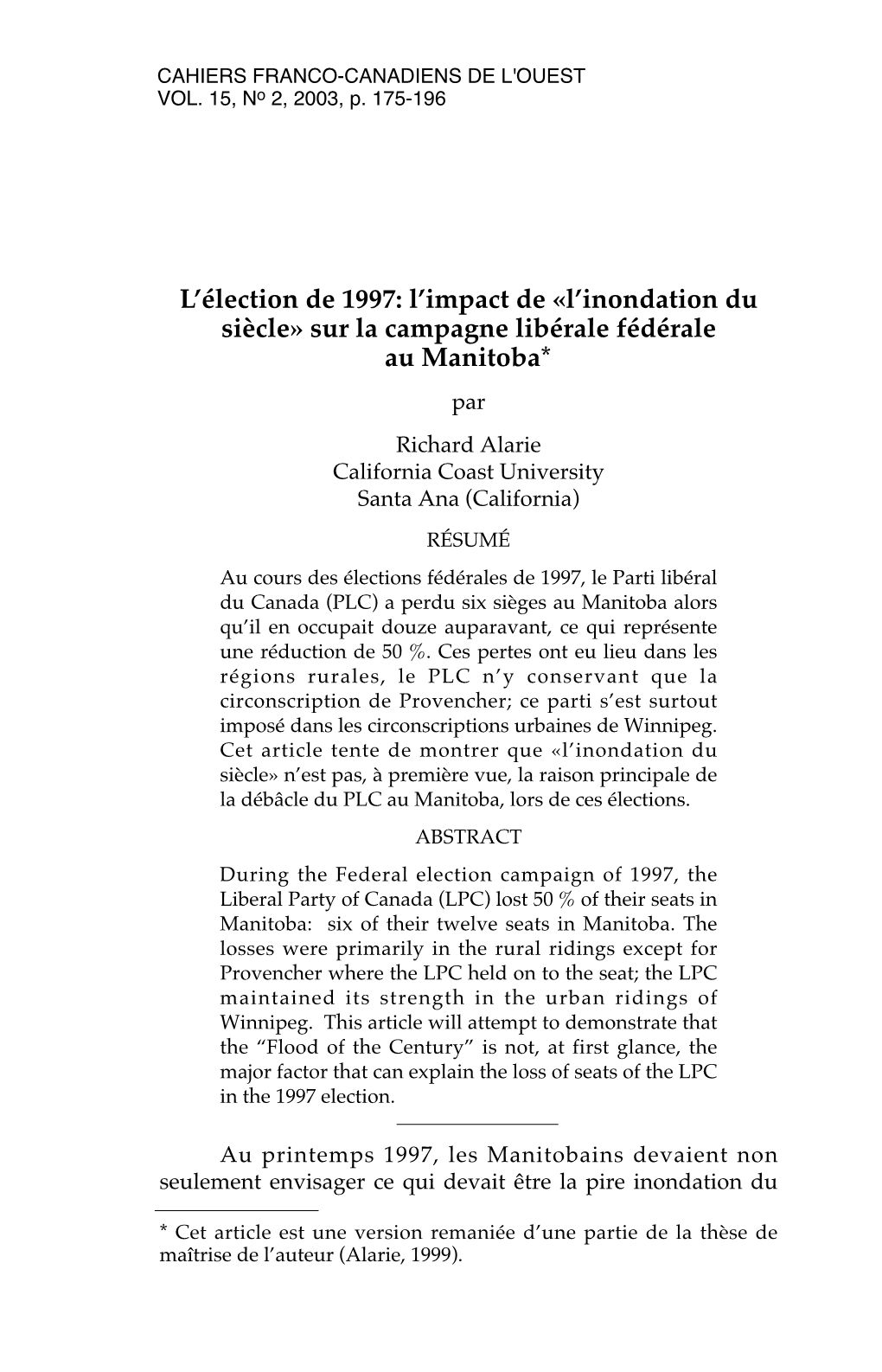 L'élection De 1997