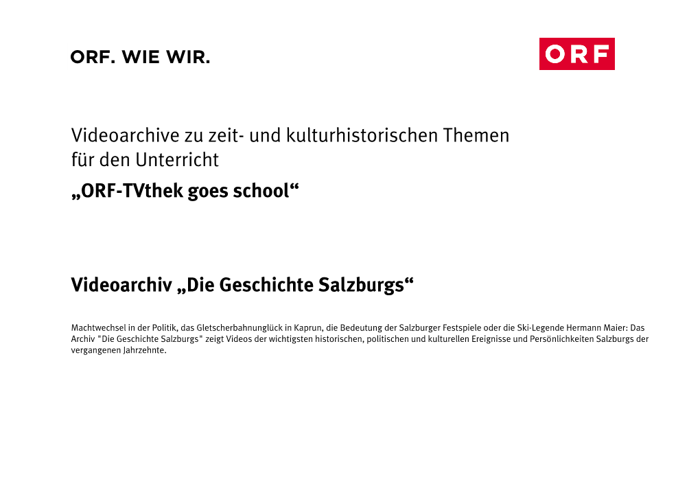ORF-Tvthek Goes School“