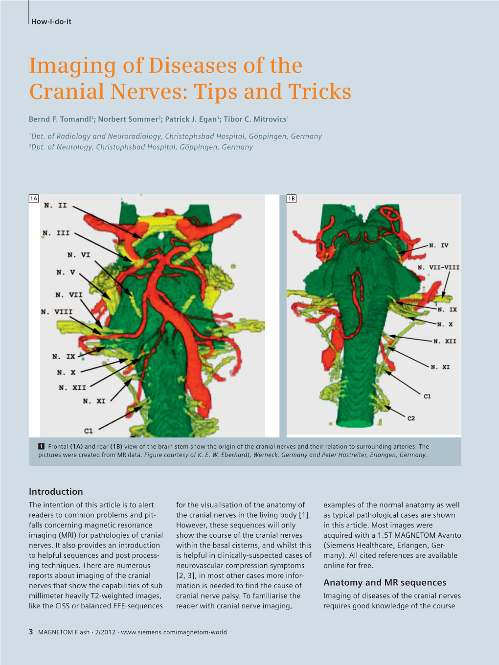 Imaging of Diseases of the Cranial Nerves: Tips and Tricks