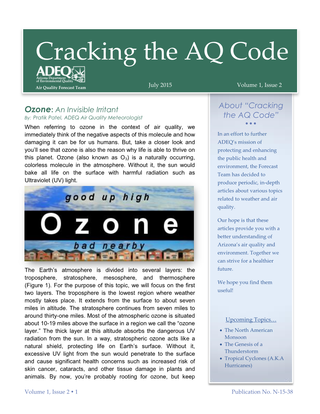 Ozone: an Invisible Irritant
