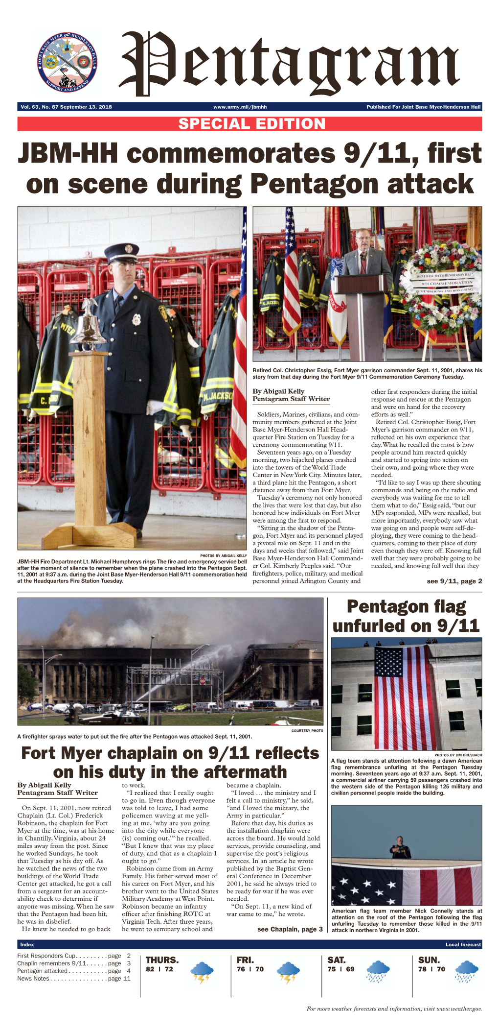 JBM-HH Commemorates 9/11, First on Scene During Pentagon Attack
