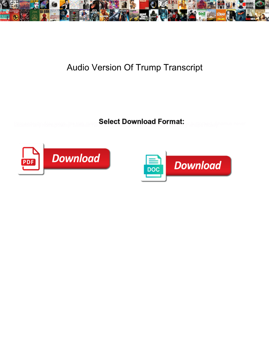 Audio Version of Trump Transcript