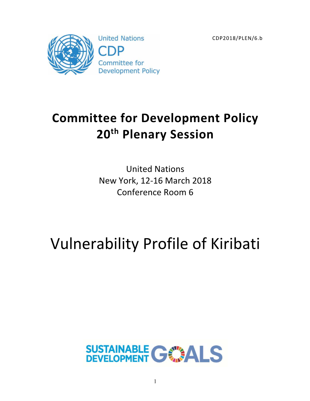 Vulnerability Profile of Kiribati