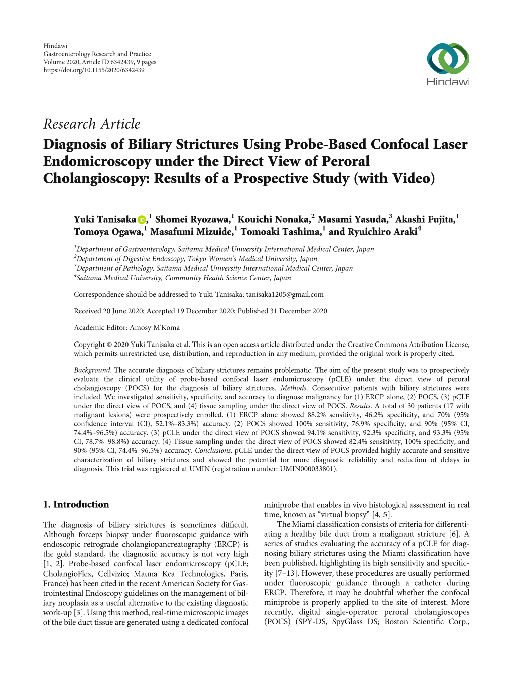 Diagnosis of Biliary Strictures Using Probe-Based Confocal Laser