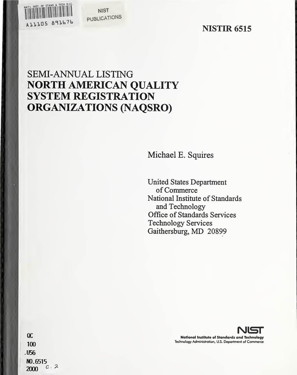 North American Quality System Registration Organizations (Naqsro)