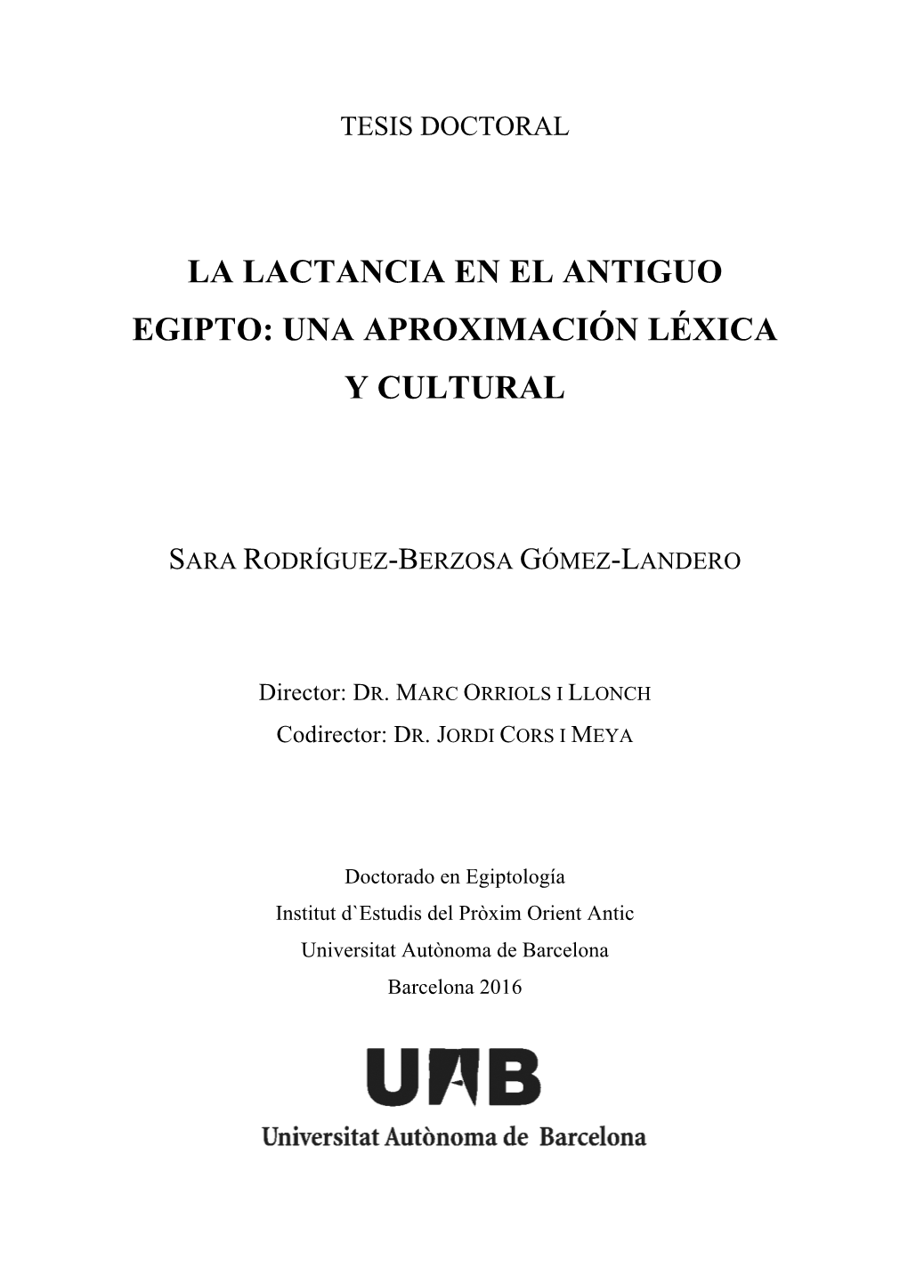 La Lactancia En El Antiguo Egipto: Una Aproximación Léxica Y Cultural