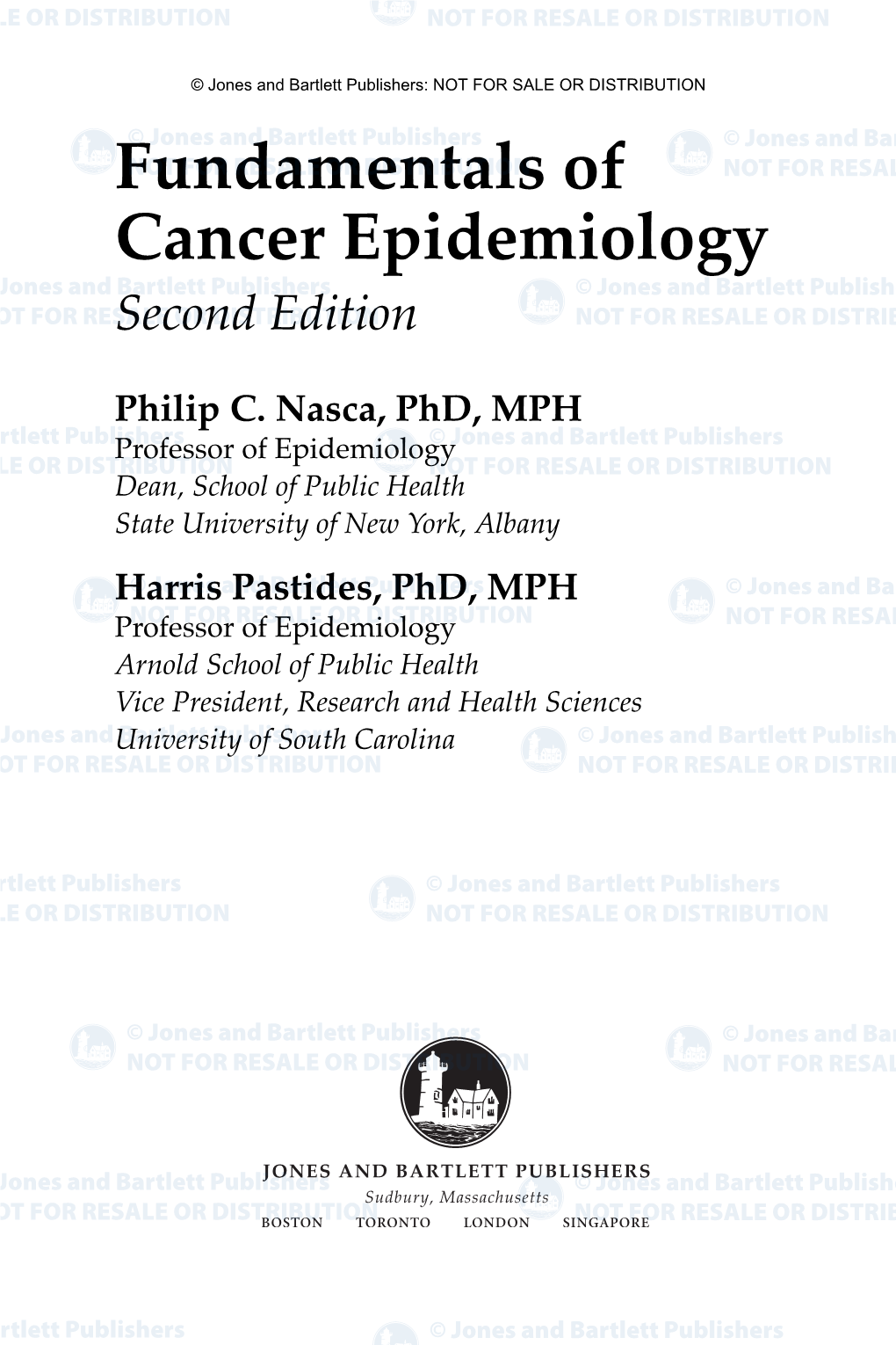 Fundamentals of Cancer Epidemiology Second Edition