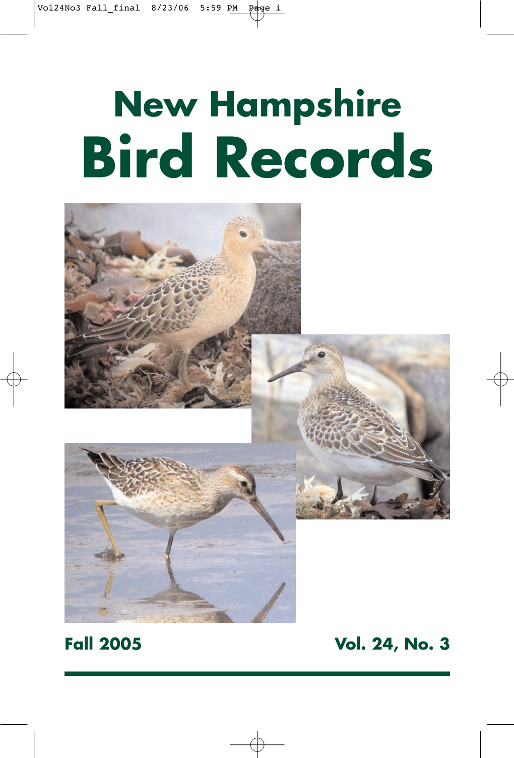 Fall 2000 Bird Records