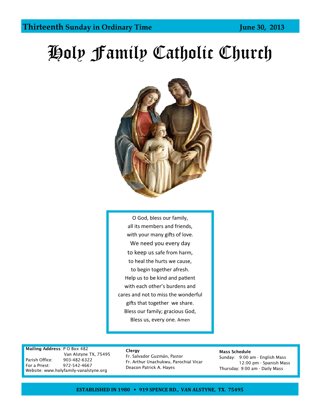 Holy Family Catholic Church | Van Alstyne, TX