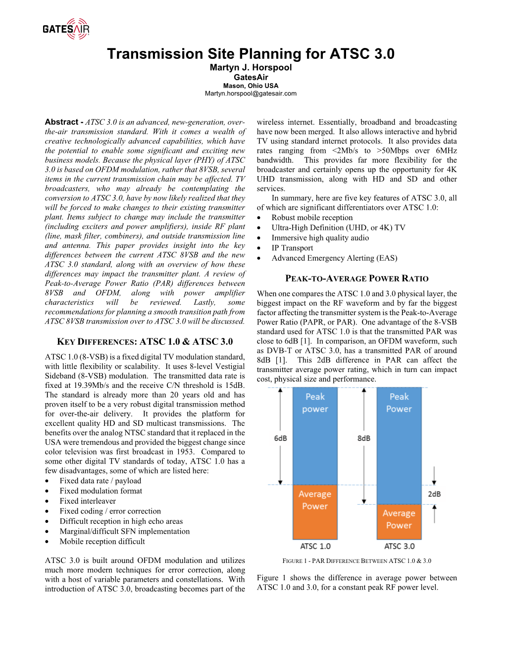 Transmission Site Planning for ATSC 3.0 Martyn J