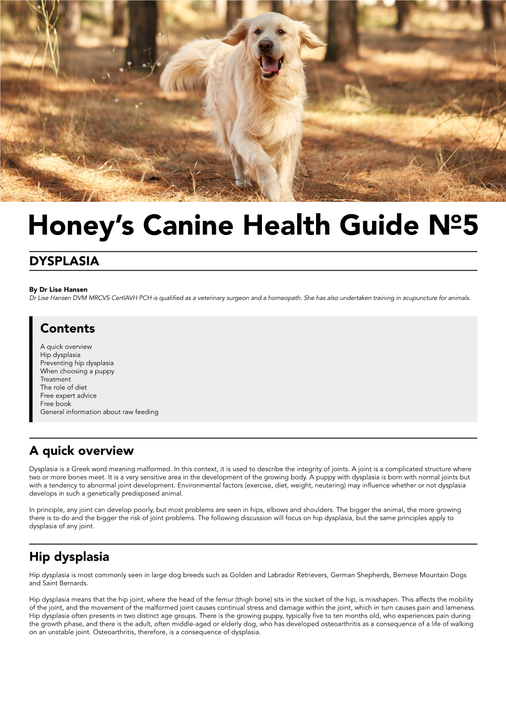 Honey's Canine Health Guide