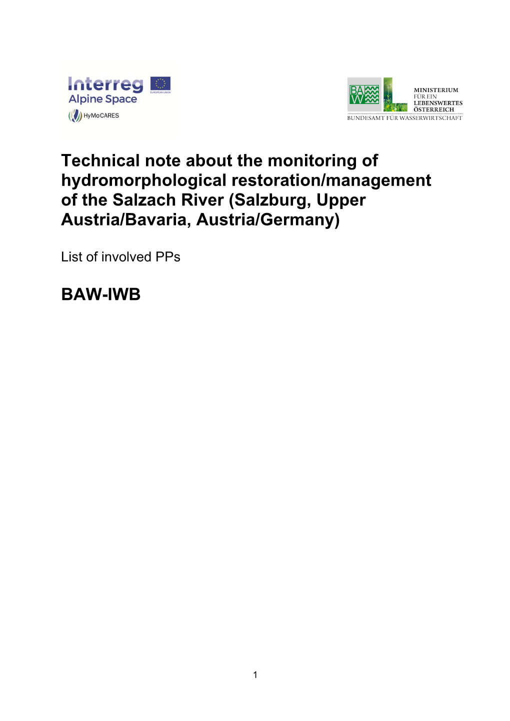 Salzach Technical Report on Monitoring