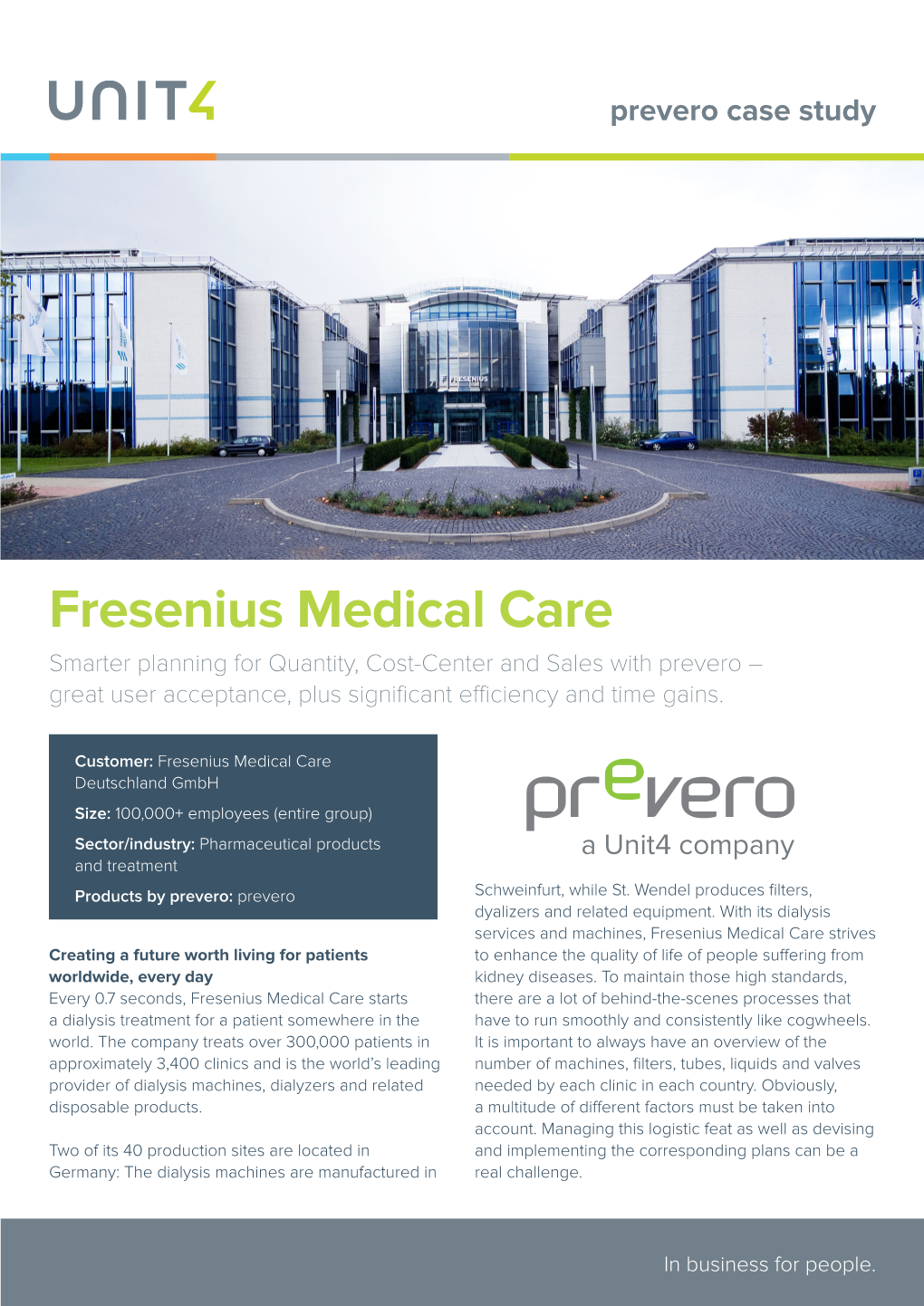 Prevero Case Study – Fresenius Medical Care Deutschland Gmbh